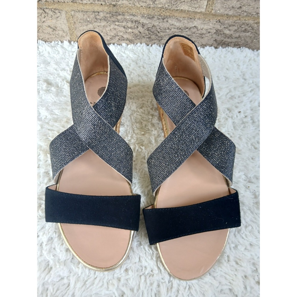 NWOB Eric Michael Women's Mia Espadrille Wedge Sandals Sz 35 US 5 Made In Spain